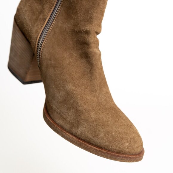 Officine Creative Josee 006 Boots Brown Suede Bootie Italy Handmade EU 36.5 NEW - Picture 10 of 16